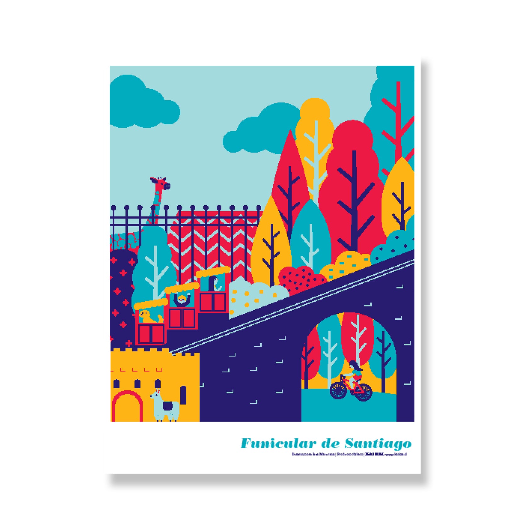 Afiche Funicular de Santiago