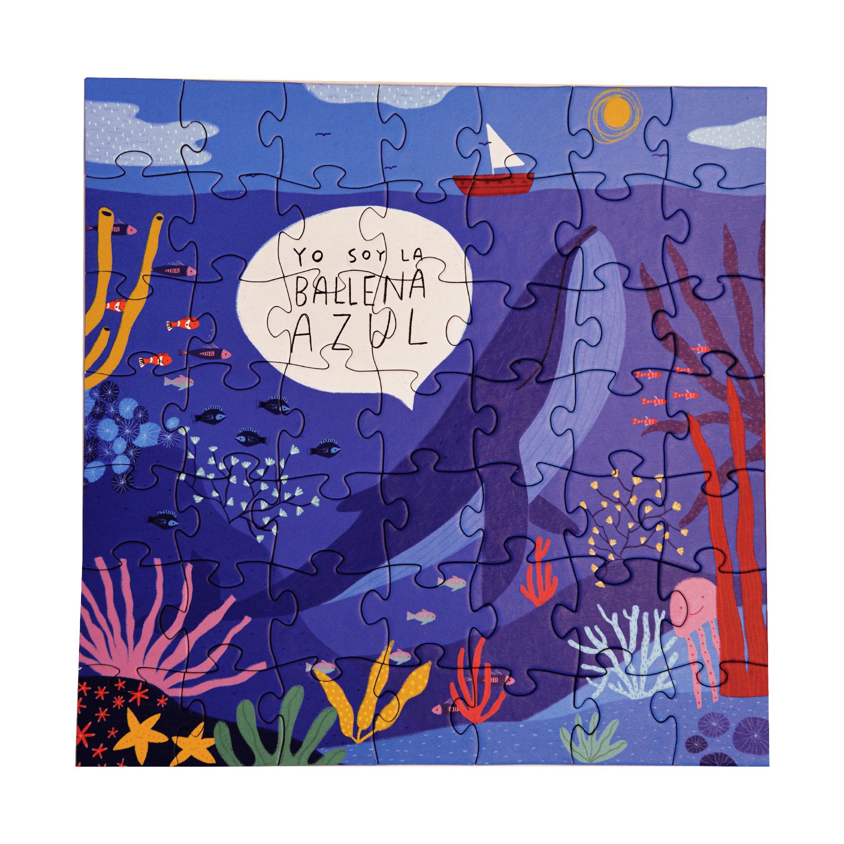Puzzle 49pz Fauna Chilena Ballena azul