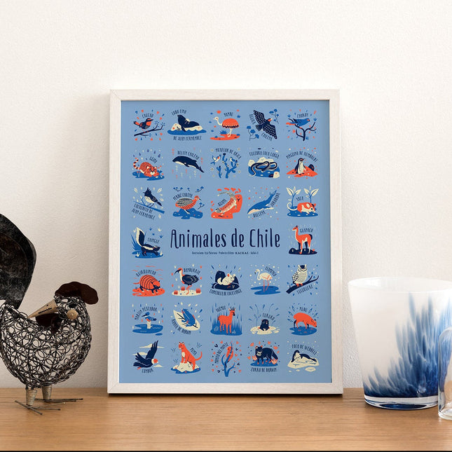 Afiche Animales de Chile
