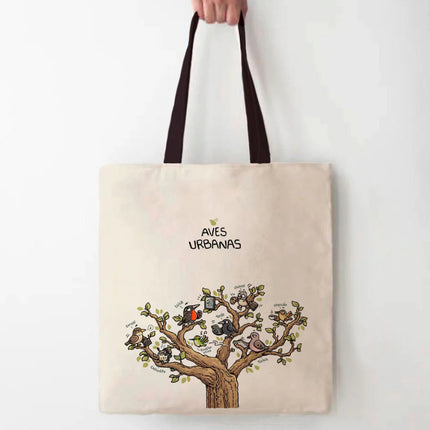 bolsa totebag tote algodon cotton fauna animales chilenos nativos animal ilustracion viñeta comic naturaleza