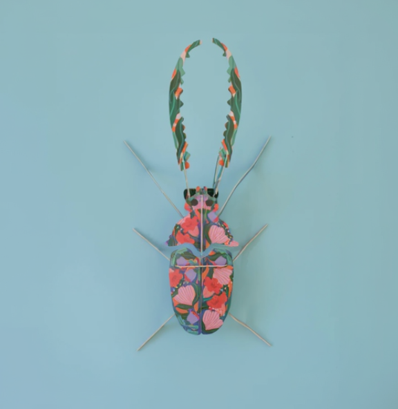Armable Ciervo Volante papercraft de cartón de insectos nativos cantabria