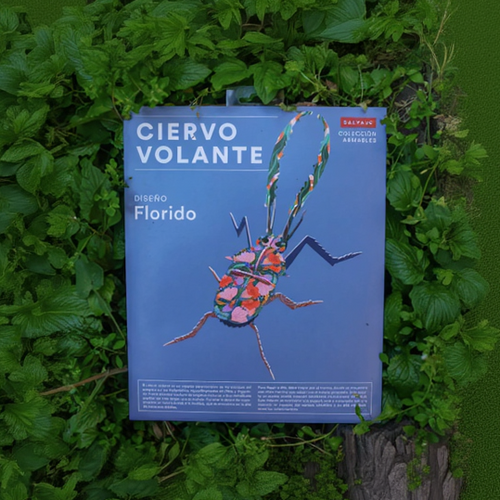Armable Ciervo Volante papercraft de cartón de insectos nativos cantabria