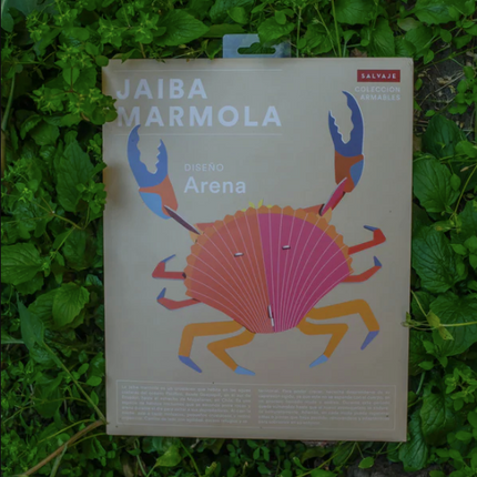 Armable Jaiba Mármola papercraft de cartón fauna nativa chilena animales cangrejo