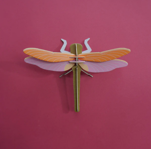 Armable Libélula papercraft de cartón de insectos nativos matapiojos fauna chilena animales