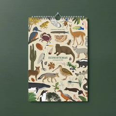calendario de pared flores flora fauna animales ecosistemas ecologia chile chilena calendarios mensual 