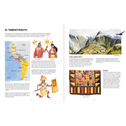 libro andino cordillera de los andes, cumbres, altiplano, culturas andinas, flora fauna y patrimonio, pueblos originarios, libro decorativo infantil y juvenil, ciudades fiestas oficios montaña sierra tawantinsuyu geografia geologia historia