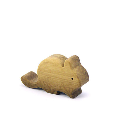 lopa animal madera juguete crianza natural juego libre fauna chilena