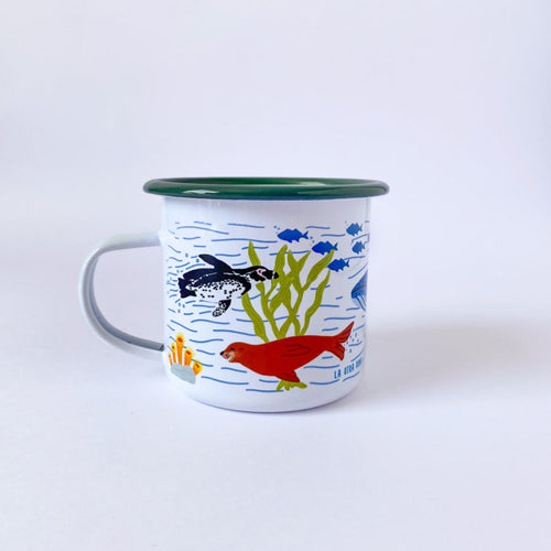 Tazón enlozado La Otra Romi inspirados en la flora y fauna nativa, la corriente de humboldt, el desierto florido y la selva valdiviana taza tazones cup mug 
