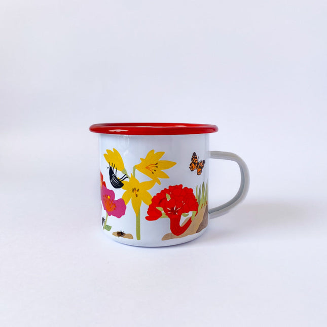 Tazón enlozado La Otra Romi inspirados en la flora y fauna nativa, la corriente de humboldt, el desierto florido y la selva valdiviana taza tazones cup mug 