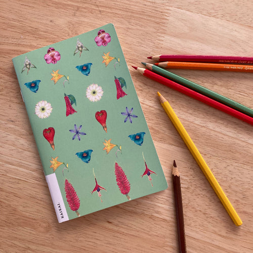 flores chilenas libreta notebook flor flora flora nativa chilco copihue chagual añañuca nalca azulillo quisco astromelia orquidea floreada cuaderno bitácora librillo