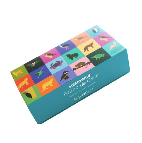memorice fauna de chile animales chilenos ilustrados colorido 48 cartas la puzzlera juego infantil niños