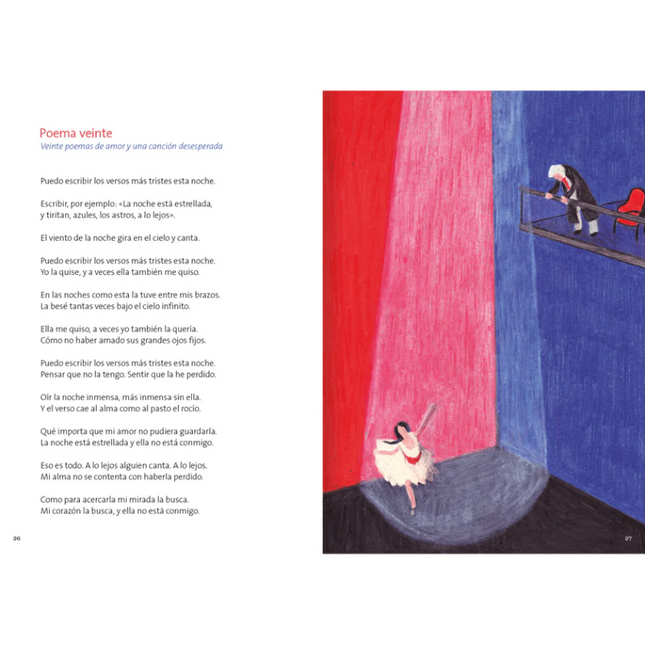libro de poesía ilustrado poemario de poemas de amor pablo neruda El amor, tema central en la poesía de Neruda, vive en versos de dulzura, erotismo y melancolía, emocionando a quienes se han enamorado. Poemas clásicos y universales, acompañados de hermosas ilustraciones editorial amanuta