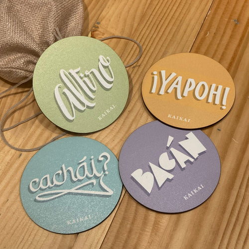 posavasos mdf madera posavaso decoracion regalo chilenismos vocabulario argot frases modismos yapoh yapo cachai altiro al tiro bacán