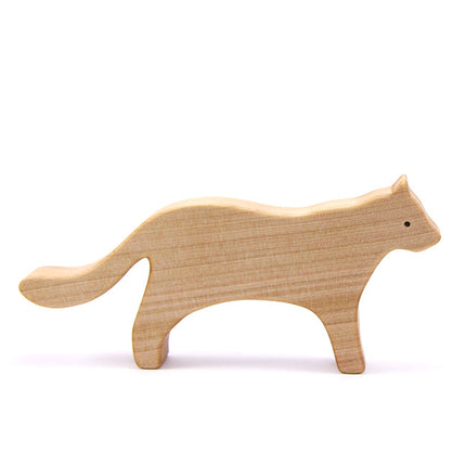 lopa animal madera juguete crianza natural juego libre fauna chilena