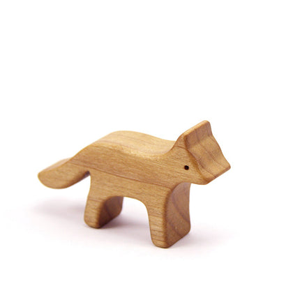 lopa animal madera juguete crianza natural juego libre fauna chilena