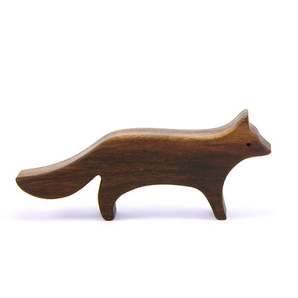 lopa animal madera juguete crianza natural juego libre fauna chilena