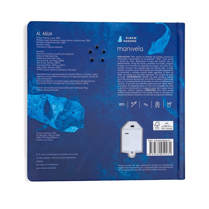 album sonoro libro con sonidos al agua sonidos de lluvia mar cataratas rio infantil