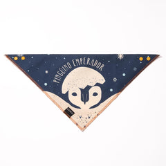 babero tela reversible pingüino emperador fauna niño bebe