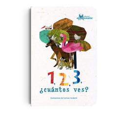 1,2,3 cuantos ves, libro infantil, ilustracion aprendizaje leer contar animales nativos fauna chilena