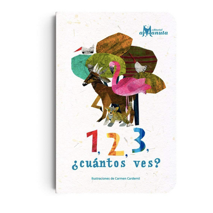 1,2,3 cuantos ves, libro infantil, ilustracion aprendizaje leer contar animales nativos fauna chilena