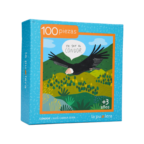 puzzle rompecabezas de fauna chilena, 100 piezas, condor andino, para regalo o decoración