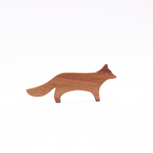 animal de madera Lopa juguete monito de palo didáctico decoración infantil niños bebes zorro culpen chilote de Darwin