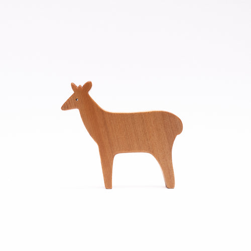 animal de madera Lopa  juguete monito de palo didáctico decoración infantil niños bebes huemul