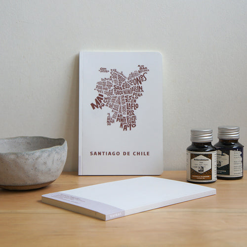 libreta mapa chile tipografico libreria papeleria escritorio