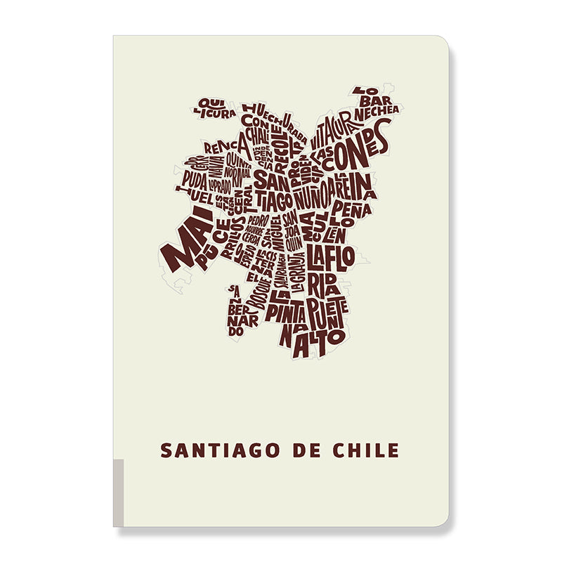 libreta mapa chile tipografico libreria papeleria escritorio