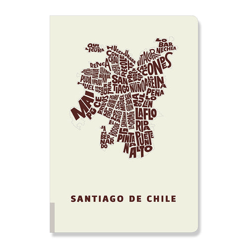 libreta mapa chile tipografico libreria papeleria escritorio