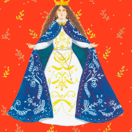 postal virgen lo vasquez ilustracion decoracion