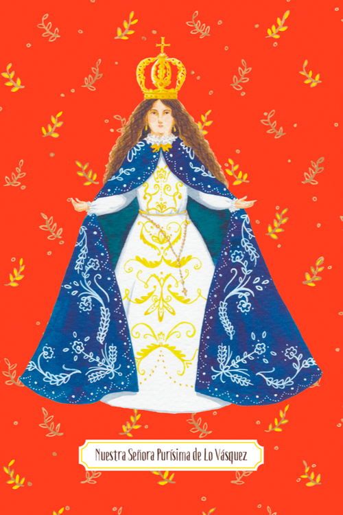 postal virgen lo vasquez ilustracion decoracion