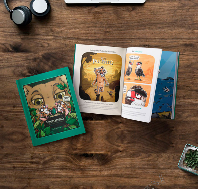 libro faunanimo comic viñeta caricatura fauna chilena animales comico