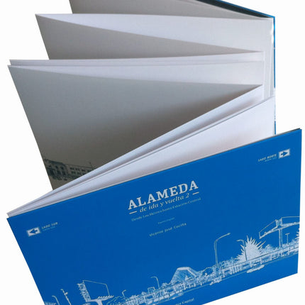 alameda ida y vuelta 2 libros acordeon de hitos y patrimonio arquitectonico de santiago